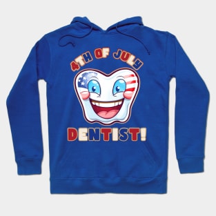 4th of July Dentist Patriotic Kawaii Molar Hoodie